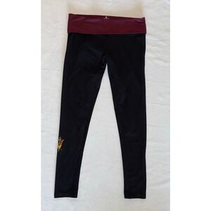 Arizona State Black Leggings Size Small Fold Waist Stretch Pants